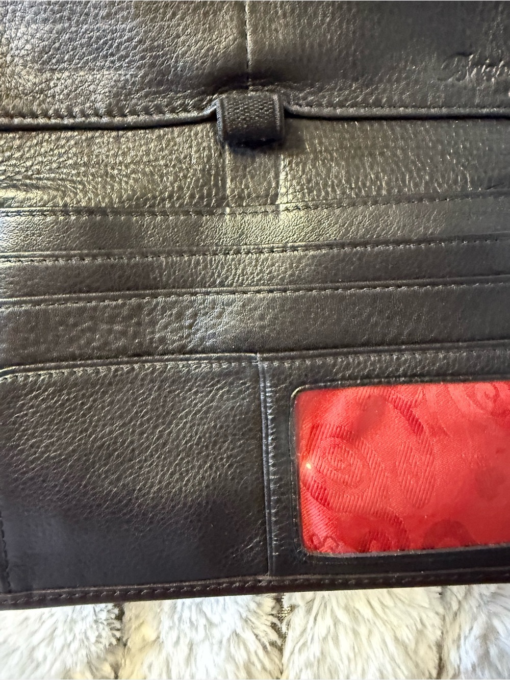 Brighton Black and Dark Brown Leather Crossbody with Croc Accents - Picture 4 of 13
